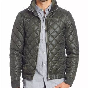 G-Star RAW Men's Green Meefic Quilted Jacket